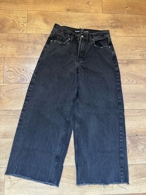 Old Navy Black Corduroy Baggy Wide Leg Jeans